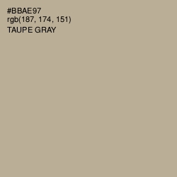 #BBAE97 - Taupe Gray Color Image